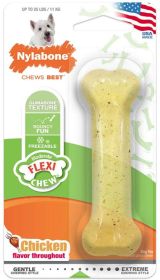 Nylabone Flexi Chew Dog Bone - Chicken Flavor (size: Regular (1 Pack))
