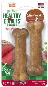 Nylabone Healthy Edibles Wholesome Dog Chews - Roast Beef Flavor (size: Petite (2 Pack))