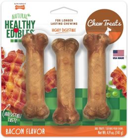 Nylabone Healthy Edibles Wholesome Dog Chews - Bacon Flavor (size: Regular (3 Pack))