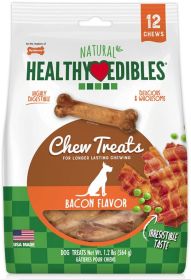 Nylabone Healthy Edibles Wholesome Dog Chews - Bacon Flavor (size: Regular (12 Pack Pouch))