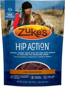 Zukes Hip Action Hip & Joint Supplement Dog Treat (Style: Roasted Chicken Recipe)