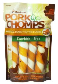 Pork Chomps Twistz Pork Chews (Style: peanut butter flavor)