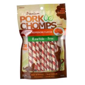 Pork Chomps Twistz Pork Chews (Style: Pepperoni Flavor)