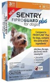 Sentry Fiproguard Plus IGR for Dogs & Puppies (size: Small - 3 Applications - (Dogs 6.5-22 lbs))