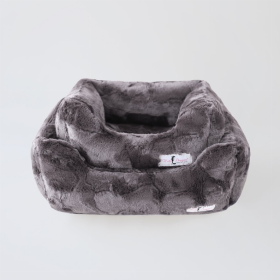 Luxe Dog Bed (Color: Pewter, size: small)