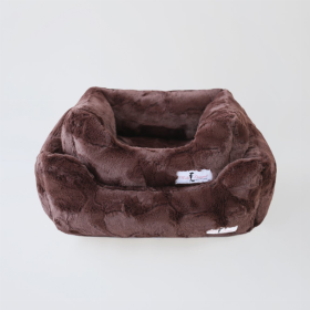 Luxe Dog Bed (Color: Chocolate, size: small)