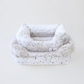 Deluxe Dog Bed (Color: Pearl Leopard, size: small)