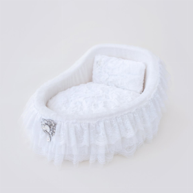 Crib Dog Bed (Color: Snow White, size: One Size)