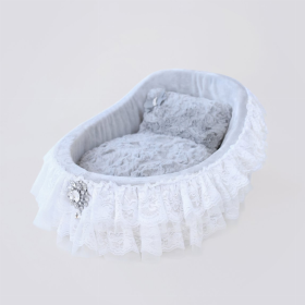 Crib Dog Bed (Color: Sterling, size: One Size)