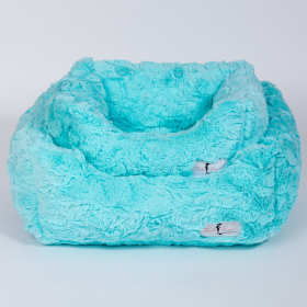 Cuddle Dog Bed (Color: Aquamarine, size: small)