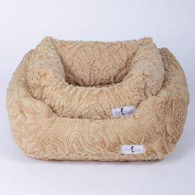 Cuddle Dog Bed (Color: Safari, size: small)