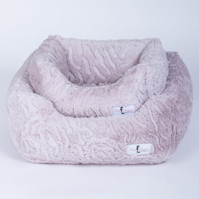 Cuddle Dog Bed (Color: Pink Ice, size: small)