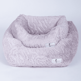 Cuddle Dog Bed (Color: Pink Ice, size: small)