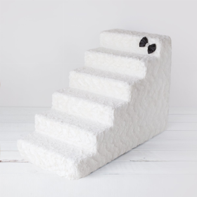 Luxury Dog Stairs (Color: Ivory, size: 6-Step)
