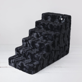 Luxury Dog Stairs (Color: Black Diamond, size: 6-Step)