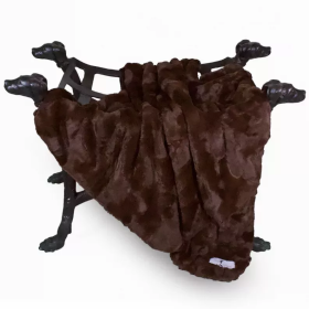 Luxe Dog Blanket (Color: Chocolate, size: small)