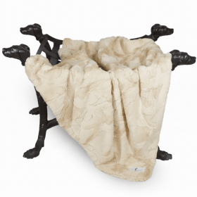 Luxe Dog Blanket (Color: Sand, size: large)