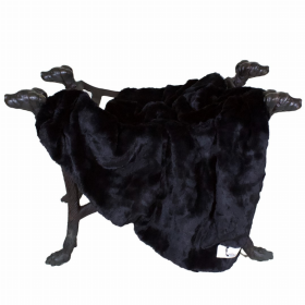 Bella Dog Blanket (Color: Black, size: Throw)