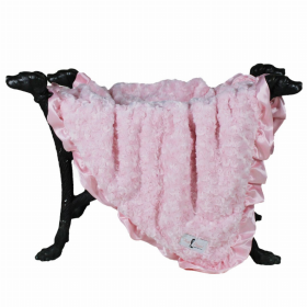 Ruffle Baby Dog Blanket (Color: Baby Pink, size: small)