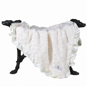 Ruffle Baby Dog Blanket (Color: Cream, size: small)