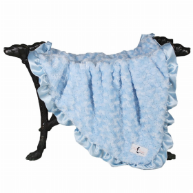 Ruffle Baby Dog Blanket (Color: Baby Blue, size: large)