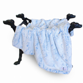 Whisper Dog Blanket (Color: Blue Lotus, size: small)