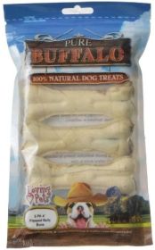 Loving Pets Pure Buffalo Dog Treats - Pressed Bully Bone (size: 4" Bones (5 Pack))