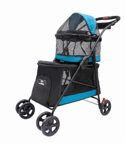 Double Decker Pet Stroller (Color: Turquoise)