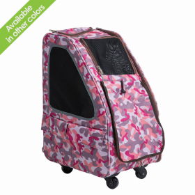 5-in-1 Pet Carrier (Color: Pink Camo)