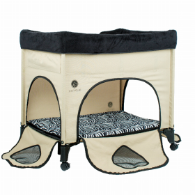Bedside Lounge Pet Bed (Color: Zebra Vibes)