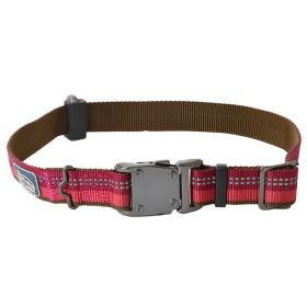K9 Explorer Reflective Adjustable Dog Collar (Style: Berry Red)