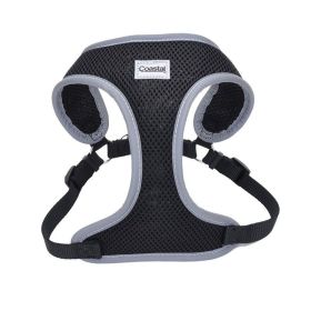 Coastal Pet Comfort Soft Reflective Wrap Adjustable Dog Harness - Black (size: X-Small - 16-19" Girth - (5/8" Straps))