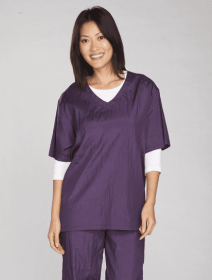 TP V-Neck Grooming Smock (Color: purple, size: large)