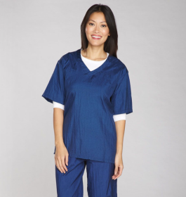 TP V-Neck Grooming Smock (Color: Blue, size: small)