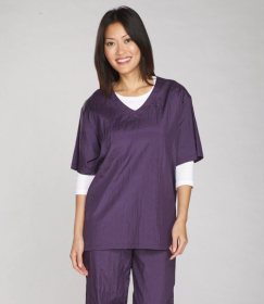 TP V-Neck Grooming Smock (Color: purple, size: small)