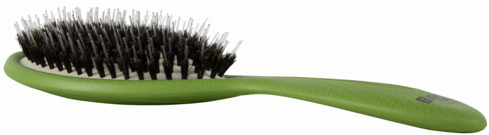 Bass Brushes- The BIO-FLEX Shine Shine & Condition Hair Brush Oval Shape (Color: Green1)