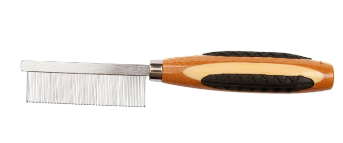 Bass Brushes- Style & Detangle Pet Comb Pure Bamboo Handle (Color: Striped Bamboo)