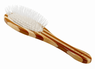 Bass Brushes- Ultra-Flex Oval (Color: Striped Bamboo, size: Full)