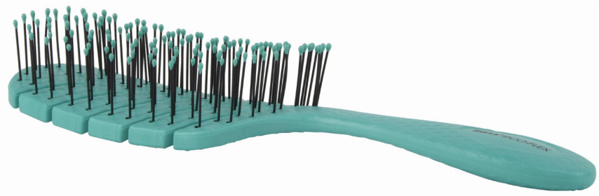 Bass Brushes- The BIO-FLEX  Detangling Pet Brush Leaf Shape (Color: Teal)