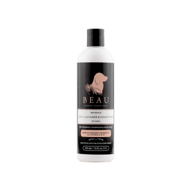 Coat Cleanser and Conditioner (Color: White bottle, black label. Shampoo colour, size: 12 Fl. Oz.)