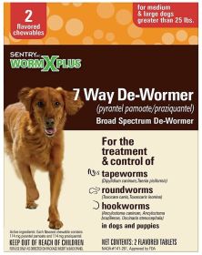 Sentry Worm X Plus - Large Dogs (size: 2 count)