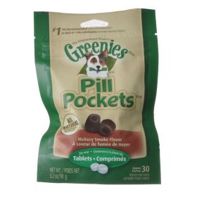 Greenies Pill Pockets Dog Treats Hickory Smoke Flavor (size: Tablets - 3.2 oz - (Approx. 30 Treats))