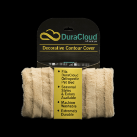 DuraCloud Orthopedic Pet Bed and Crate Pad Contour Cover (Color: Camel, size: X-Small)