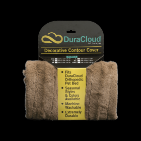 DuraCloud Orthopedic Pet Bed and Crate Pad Contour Cover (Color: Mocha, size: X-Small)