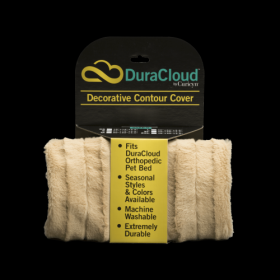 DuraCloud Orthopedic Pet Bed and Crate Pad Contour Cover (Color: Camel, size: small)