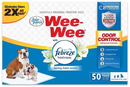 Four Paws Wee-Wee Pads - Febreze Freshness (size: 50 count)