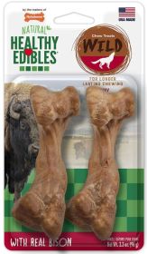 Nylabone Natural Healthy Edibles Wild Bison Chew Treats (size: Medium - 2 Pack)