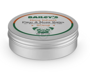 Bailey's Hemp Infused Paw & Nose Balm with Naturally Occurring CBD (Color: Orange/Green, size: 200 mg)