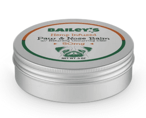 Bailey's Hemp Infused Paw & Nose Balm with Naturally Occurring CBD (Color: Orange/Green, size: 50 mg)