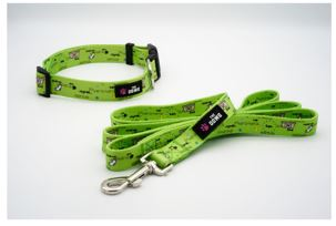 Dog Collar And Leash Set (Color: Ball, Fun, Repeat, size: M)